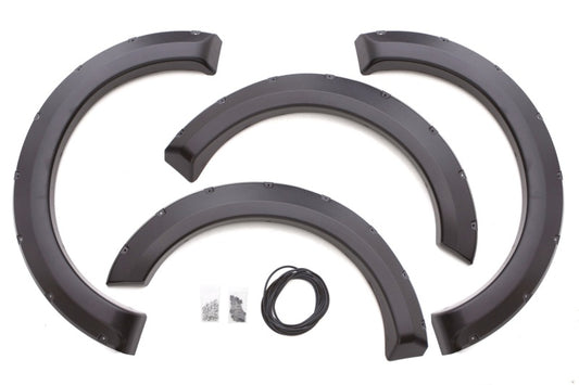 Lund 09-14 Ford F-150 (Ex Raptor) RX-Rivet Style Textured Elite Series Fender Flares - Black (4 Pc.) - Burkken Auto Parts