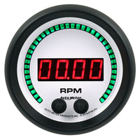 Autometer 85.7mm White 0-16K RPM Tachometer Phantom Elite Digital Gauge - Burkken Auto Parts