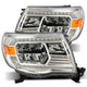 AlphaRex 05-11 Toyota Tacoma LUXX Crystal Headlights Plank Style Chrome w/Activation Light/DRL - Burkken Auto Parts