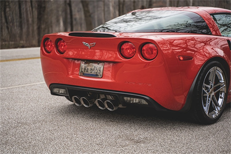 Corsa 06-13 Chevy Corvette C6 Z06 7.0L / 09-13 ZR1 6.2L Polished Axle-Back Exhaust w/4.5in Twin Tips - Burkken Auto Parts