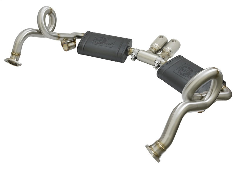 aFe MACHForce-Xp 2in 304 SS Cat-Back Exhaust w/Polished Tips 13-16 Porsche Boxster/Cayman 2.7L/3.4L - Burkken Auto Parts