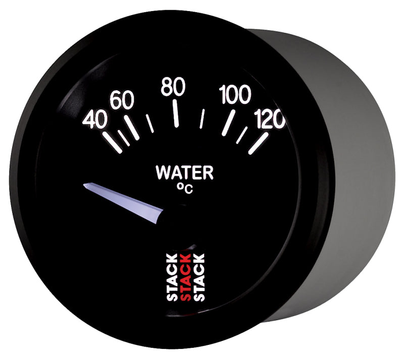 Autometer 52mm Stack Instruments 40-120 Degree C Electric Water Temperature Gauge - Black - Burkken Auto Parts