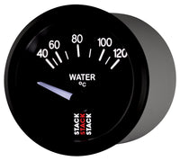Autometer 52mm Stack Instruments 40-120 Degree C Electric Water Temperature Gauge - Black - Burkken Auto Parts