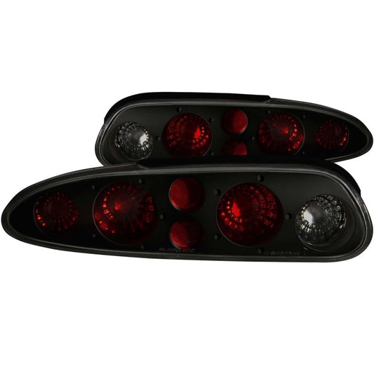 ANZO 1993-2002 Chevrolet Camaro Taillights Dark Smoke - Burkken Auto Parts