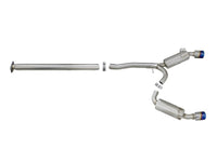 aFe Takeda 3in. to 2.5in. 304 SS C/B Exhaust 08-15 Mitsubishi EVO I4-2.0L (t) - Blue Flamed Tips - Burkken Auto Parts