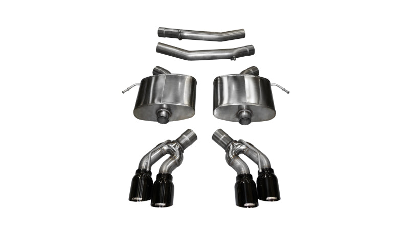 Corsa 2016-2019 Cadillac CTS V 6.2L V8 2.75in Black Sport Axle-Back Exhaust - Burkken Auto Parts