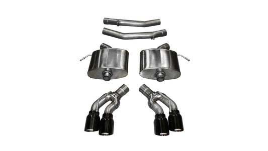 Corsa 2016-2019 Cadillac CTS V 6.2L V8 2.75in Black Sport Axle-Back Exhaust - Burkken Auto Parts