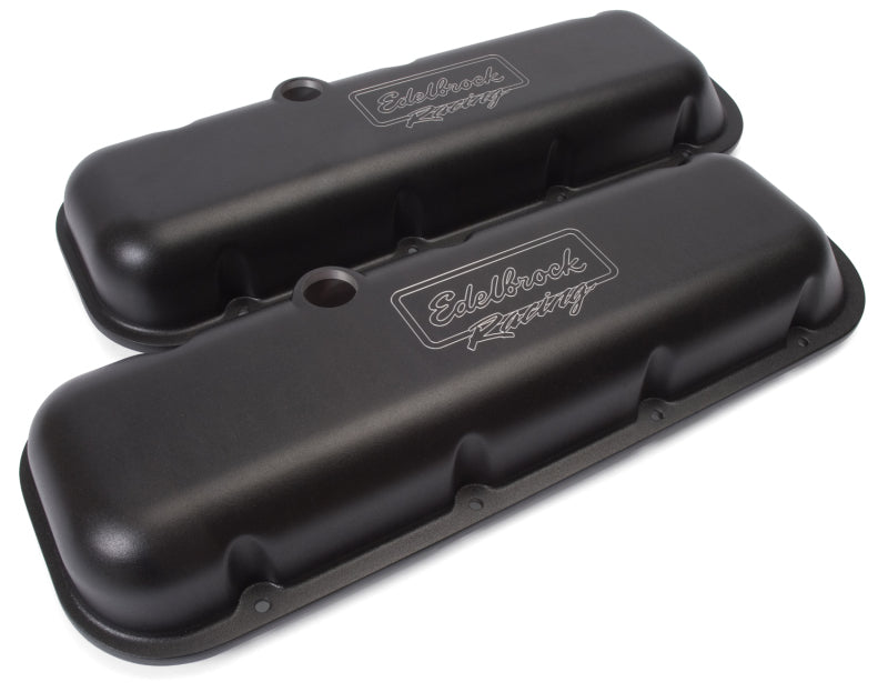 Edelbrock Valve Cover Victor Series Chevrolet 1965 and Later 396-502 V8 Low Black - Burkken Auto Parts