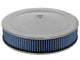 aFe MagnumFLOW Air Filters Round Racing P5R A/F Chrome Assy 14x3: Blk/Blue - Burkken Auto Parts