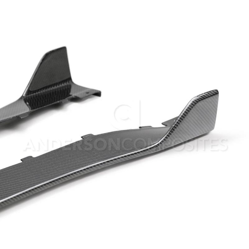 Anderson Composites 2020 Ford Mustang Shelby GT500 Carbon Fiber Rocker Panel Splitters - Burkken Auto Parts
