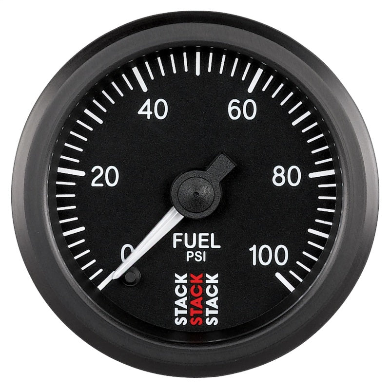 Autometer Stack 52mm 0-100 PSI 1/8in NPTF Male Pro Stepper Motor Fuel Pressure Gauge - Black - Burkken Auto Parts