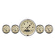 Autometer Antique Beige 5 Piece Kit 3-3/8in & 2-1/16 Elec. Speedometer Gauges - Burkken Auto Parts