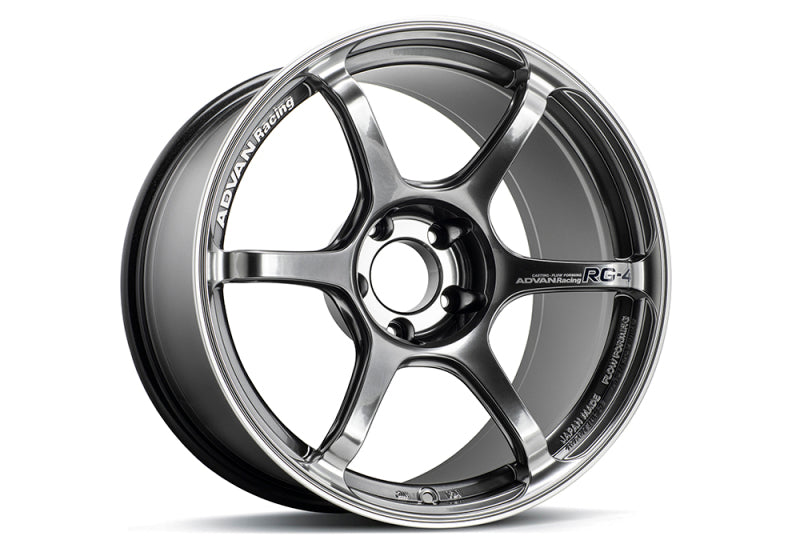 Advan RG-4 18x10.5 +15 5-114.3 Racing Hyper Black & Ring Wheel - Burkken Auto Parts