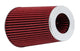 K&N Universal Air Filter Chrome Round Tapered Red -4in Flange ID x 1.125in Flange Length x 5.5in H - Burkken Auto Parts