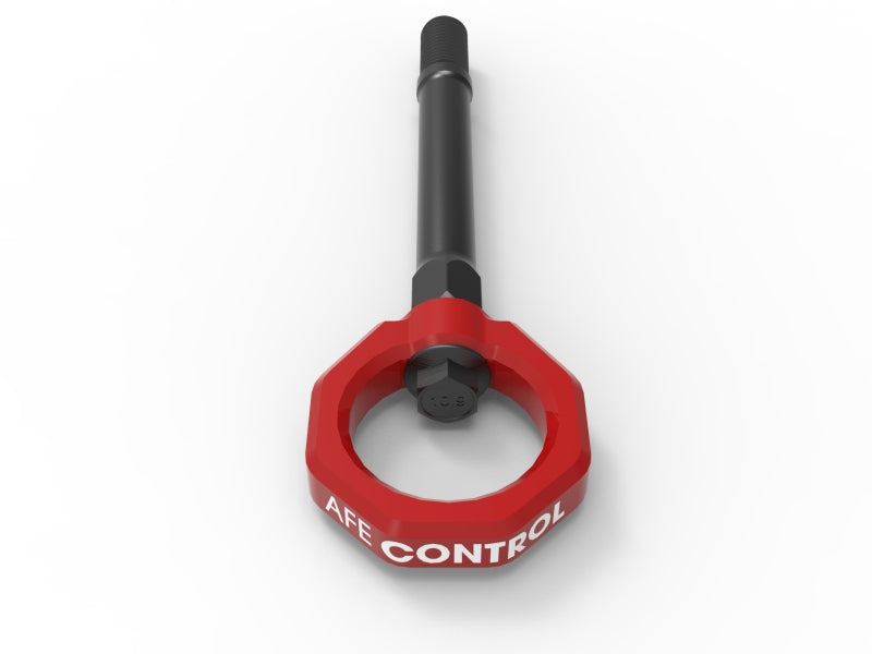 aFe CONTROL Front Tow Hook Red - Burkken Auto Parts