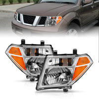 ANZO 2005-2008 Nissan Pathfinder Crystal Headlight Chrome Amber (OE Replacement) - Burkken Auto Parts