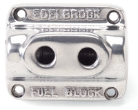 Edelbrock Polished Fuel Block Dual Carb - Burkken Auto Parts
