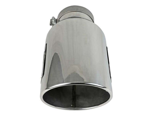 aFe Power Universal 5in Inlet 8in Outlet MACH Force-XP Clamp-On Exhaust Tip - Polished