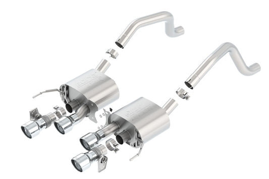 Borla 15 Chevy Corvette C7 ZO6 6.2L w/o AFM w/ NPP ATAK Quad RD RL AC Tips Center Rear Exit Exhaust