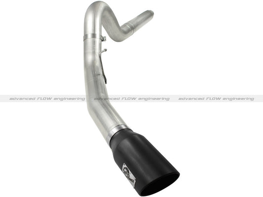 aFe MACHForce XP 5in DPF-Back Stainless Steel Exh Sys, Black tip,Ford Diesel Trucks 08-10 V8-6.4L - Burkken Auto Parts