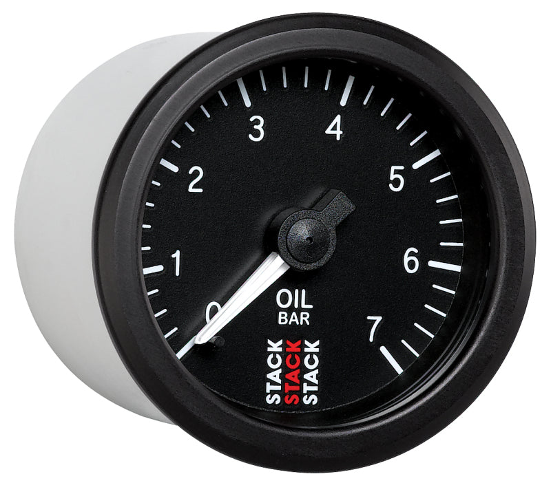 Autometer Stack Instruments 52mm 0-7 BAR M10 (M) Mechanical Oil Pressure Gauge - Black - Burkken Auto Parts