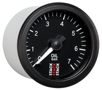 Autometer Stack Instruments 52mm 0-7 BAR M10 (M) Mechanical Oil Pressure Gauge - Black - Burkken Auto Parts