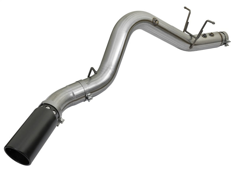 aFe LARGE BORE HD 5in 409-SS DPF-Back Exhaust w/Black Tip 2017 GM Duramax V8-6.6L (td) L5P - Burkken Auto Parts