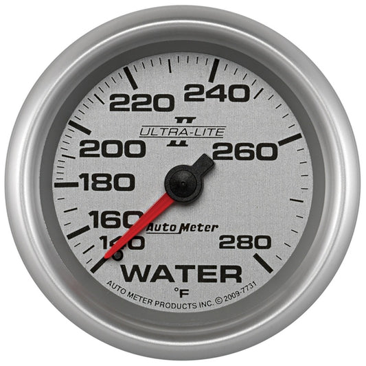 Autometer Ultra-Lite II 2 5/8in 140-280 Degree F Mechanical Water Temperature Gauge - Burkken Auto Parts