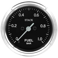 Autometer Stack 52mm 0-1 Bar M10 Male Pro Stepper Motor Fuel Pressure Gauge - Classic - Burkken Auto Parts