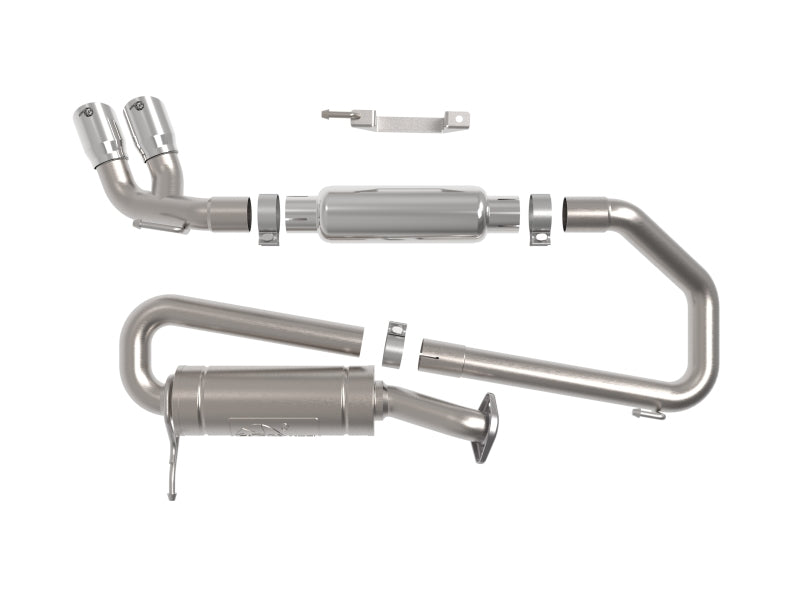 aFe 18-21 Suzuki Jimny Takeda 2-1/4in. 304 SS Cat-Back Exhaust w/ Polished Tip - Burkken Auto Parts