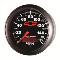 Autometer Speedometer 3-3/8in, 0-160 MPH, Elec. Programmable - Bowtie Black - Burkken Auto Parts