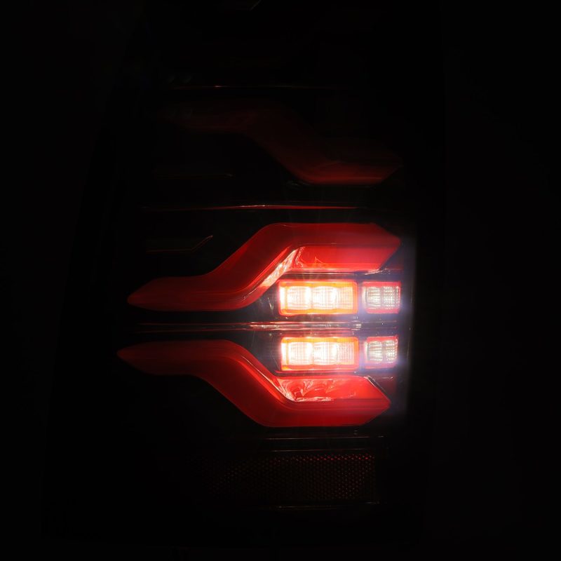 AlphaRex 05-15 Toyota Tacoma LUXX LED Taillights Blk/Red w/Activ Light/Seq Signal - Burkken Auto Parts