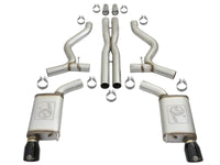 aFe MACHForce XP 3in 304 SS Cat-Back Exhausts w/ Black Tips 15-17 Ford Mustang GT V8-5.0L/V6-3.7L - Burkken Auto Parts