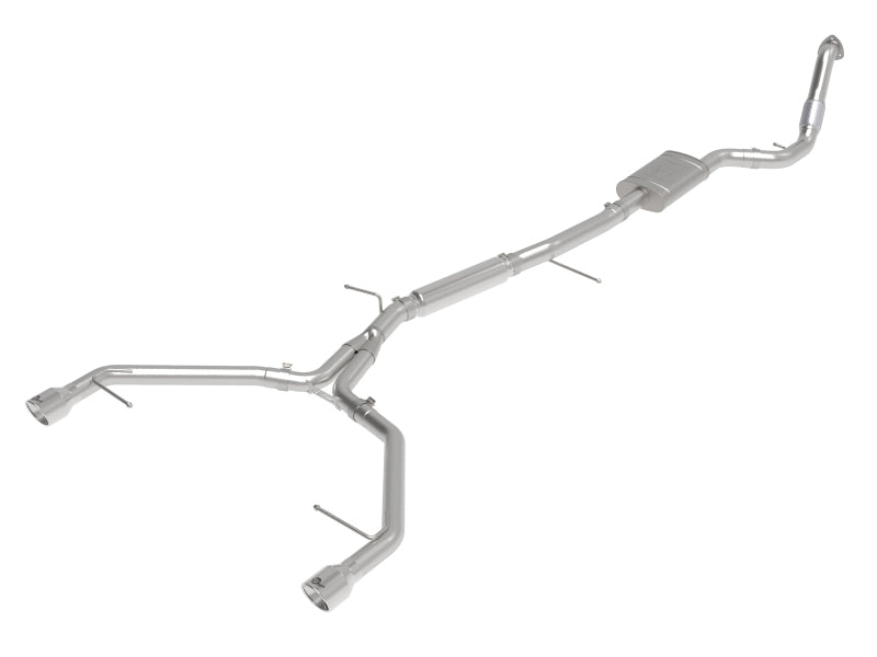aFe 17-19 Audi A4 (B9) MACH Force-Xp 3in to 2.5in 304 SS Cat-Back Exhaust System-Dual Polished Tips - Burkken Auto Parts