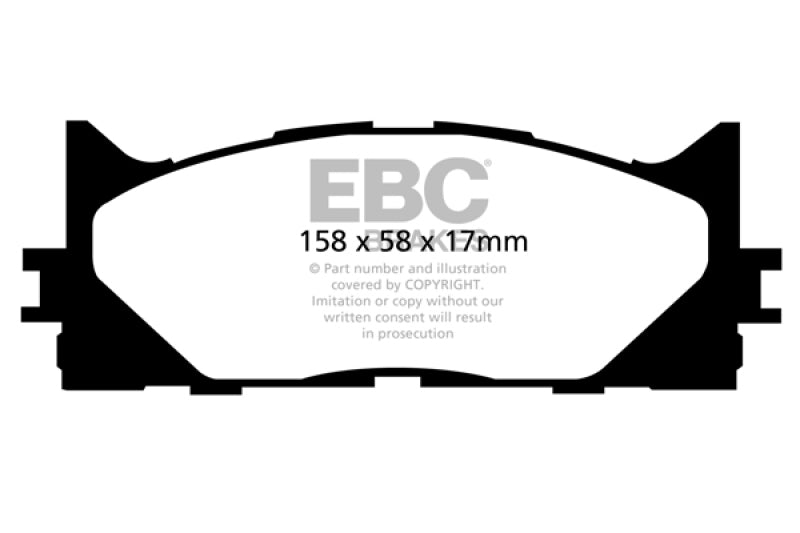 EBC 13+ Lexus ES300h 2.5 Hybrid Redstuff Front Brake Pads - Burkken Auto Parts
