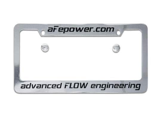 aFe POWER Engraved Metal License Plate Frame - Burkken Auto Parts