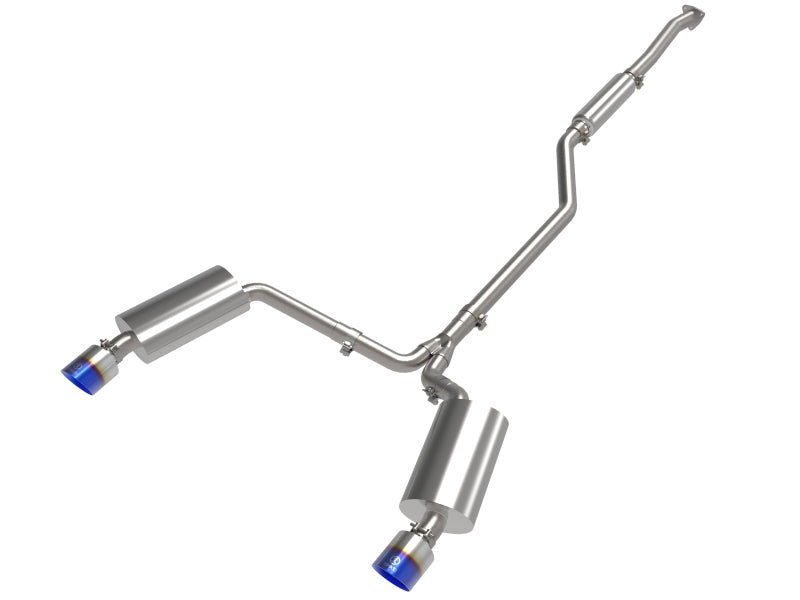 aFe 09-14 Acura TSX L4 2.4L Takeda 2-1/2in to 2-1/4in 304 SS Cat-Back Exhaust System w/BlueFlame Tip - Burkken Auto Parts