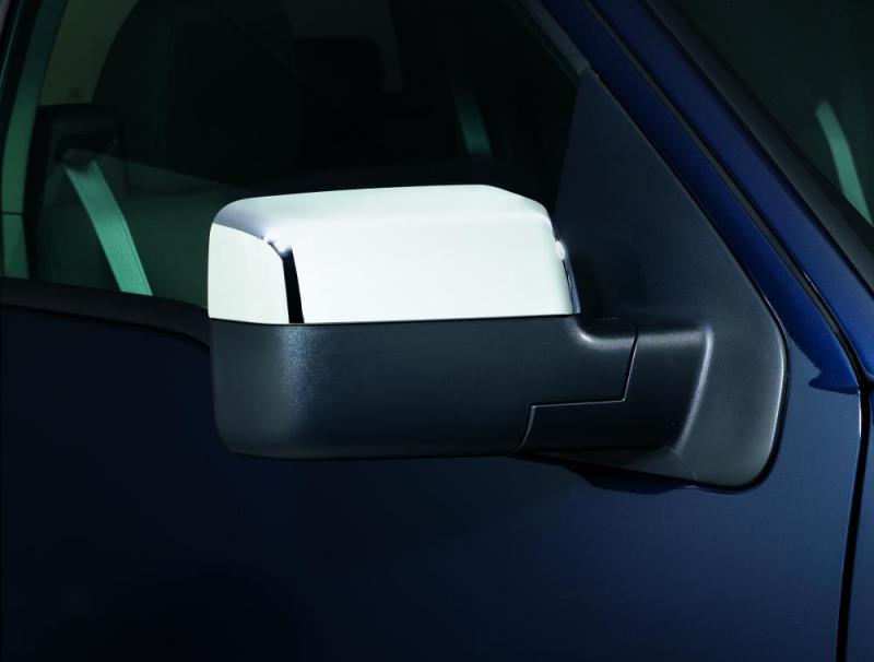 AVS 04-08 Ford F-150 (Upper Half) Mirror Covers 2pc - Chrome - Burkken Auto Parts