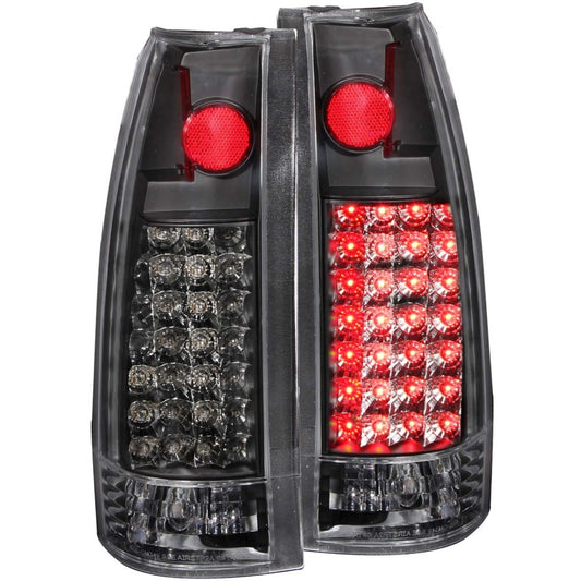 ANZO 1999-2000 Cadillac Escalade LED Taillights Black - Burkken Auto Parts