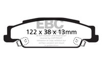 EBC 05-08 Pontiac Grand Prix 5.3 Redstuff Rear Brake Pads - Burkken Auto Parts