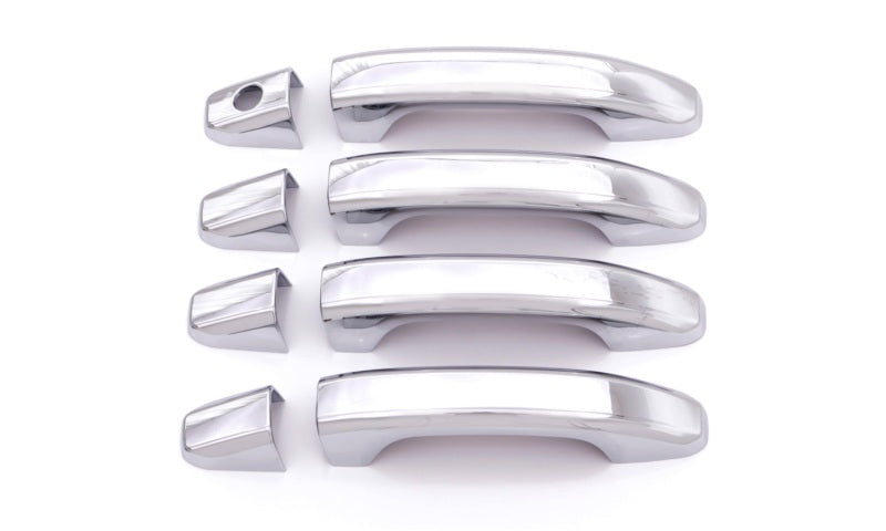 AVS 14-18 Chevy Silverado 1500 Door Handle Covers (4 Door) 8pc Set - Chrome - Burkken Auto Parts