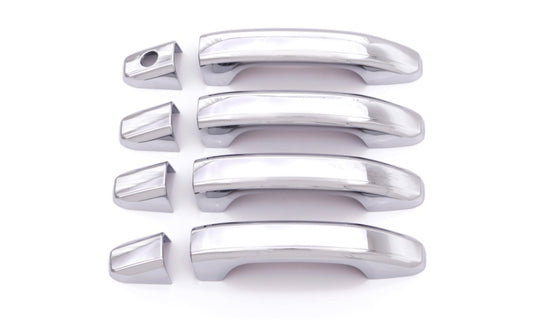 AVS 14-18 Chevy Silverado 1500 Door Handle Covers (4 Door) 8pc Set - Chrome - Burkken Auto Parts