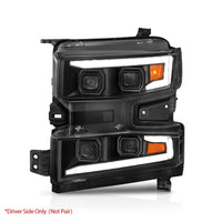 ANZO 19-22 Chevrolet Silverado 1500 LED Proj HL w/Lgt Bar SwBk Seq. Blk w/In. Light - Driver Side ON - Burkken Auto Parts