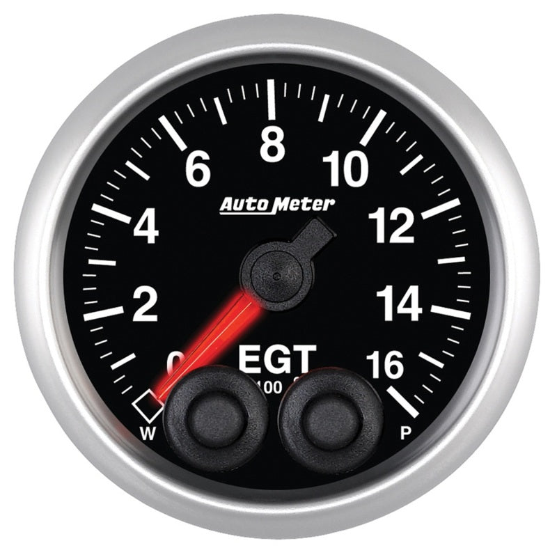 Autometer Elite 52mm 0-1600F EGT Peak & Warn w/ Electronic Control Gauge - Burkken Auto Parts