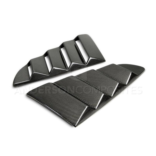 Anderson Composites 2015-2017 Ford Mustang Type-V Style Window Louvers - Vented - Burkken Auto Parts