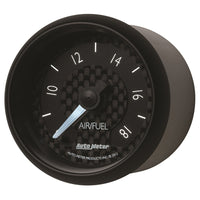 Autometer GT Series 52mm Full Sweep Electronic 8:1-18:1 AFR Wideband Air/Fuel Ratio Analog - Burkken Auto Parts