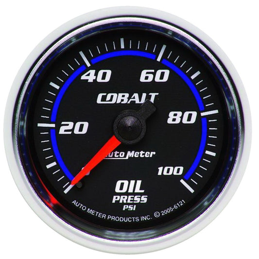 Autometer Cobalt 52mm 100 PSI Mechanical Oil Pressure Gauge - Burkken Auto Parts