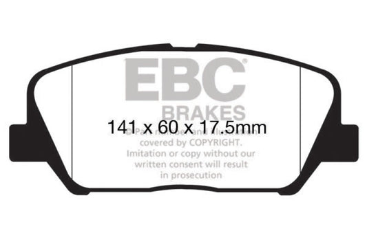 EBC 12-15 Hyundai Veloster 1.6 Turbo Greenstuff Front Brake Pads - Burkken Auto Parts