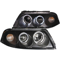 ANZO 2001-2005 Volkswagen Passat Projector Headlights w/ Halo Black - Burkken Auto Parts