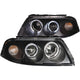 ANZO 2001-2005 Volkswagen Passat Projector Headlights w/ Halo Black - Burkken Auto Parts